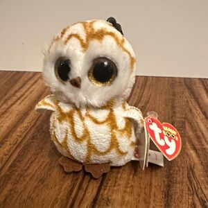 Ty Owl Plush Toy - White and Tan